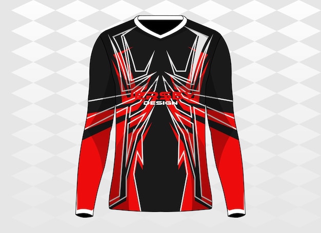 Vector long sleeves tshirt jersey sport template design