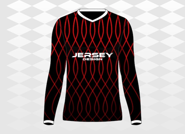 long sleeves tshirt jersey sport template design