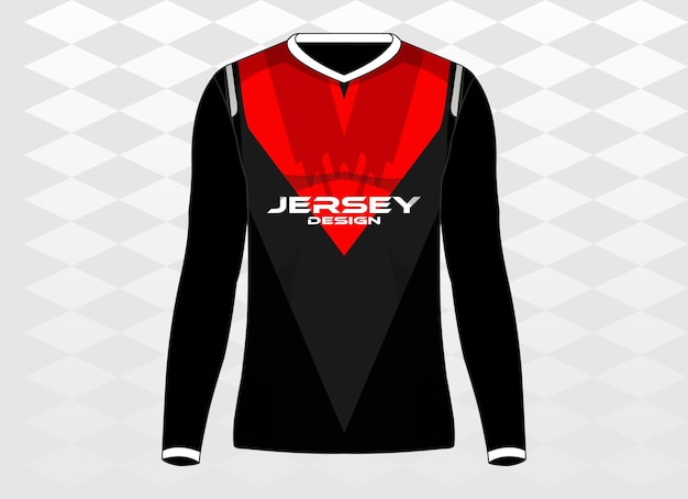 long sleeves tshirt jersey sport template design