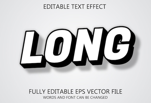 Long text effect