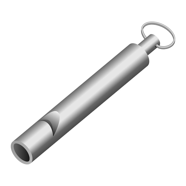 Vector long whistle icon realistic illustration of long whistle vector icon for web design