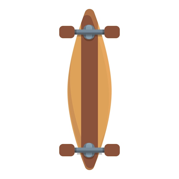 Vector longboard pictogram cartoon vector skateboarddek dekuitrusting