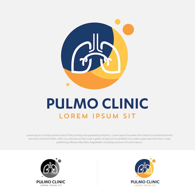 Longen logo pictogram medische diagnostische vector pulmonale pulmonologie Pulmo