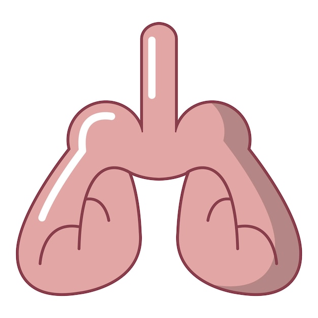 Longen pictogram Cartoon illustratie van longen vector pictogram voor webdesign geïsoleerd op een witte achtergrond