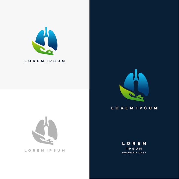 Longen zorg logo ontwerpen vector, longen logo sjabloon, ontwerpconcept, logo, logo element voor sjabloon