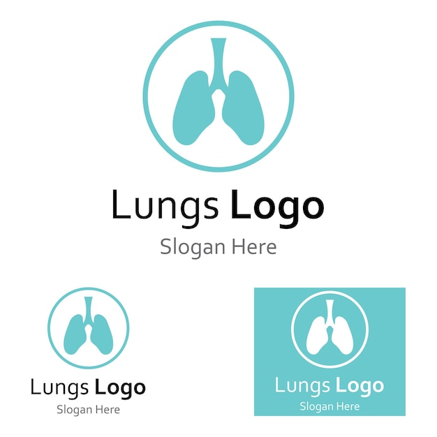 Longgezondheid logo en symbool vector