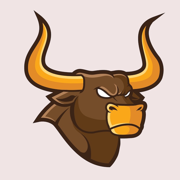 Vettore logo della mascotte di longhorns