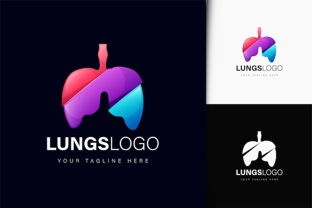 Longorgel logo-ontwerp met verloop