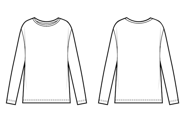 Longsleeve tshirt technikal sketch unisex