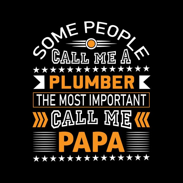 Loodgieter papa t-shirt ontwerp