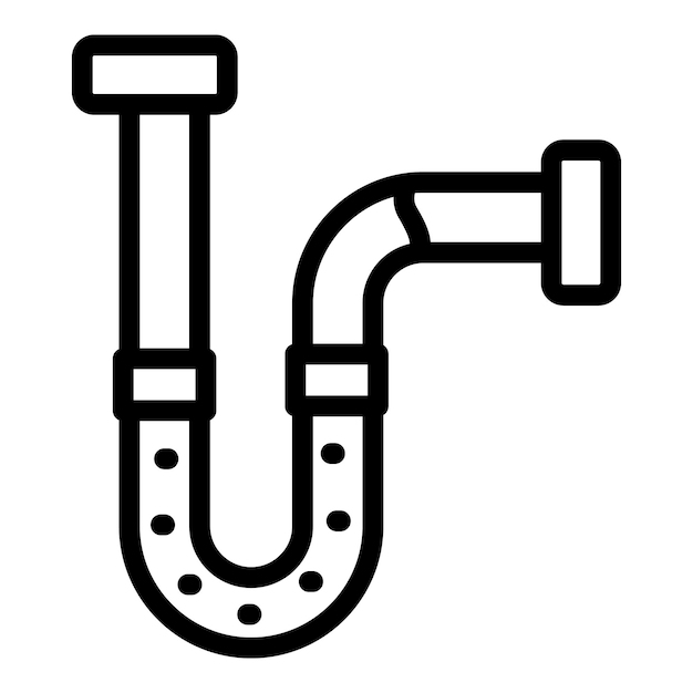 Loodgieter pictogram Overzicht loodgieter vector pictogram voor webdesign geïsoleerd op een witte achtergrond