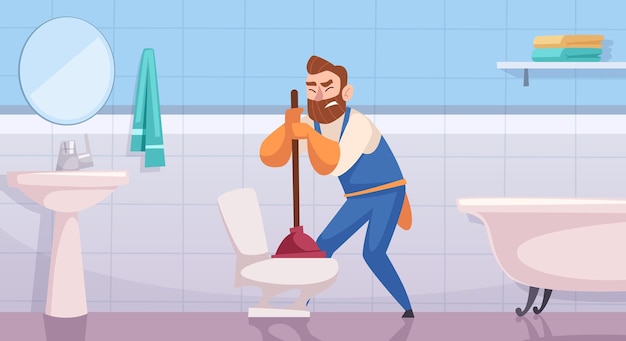loodgieter schoon toilet achtergrond