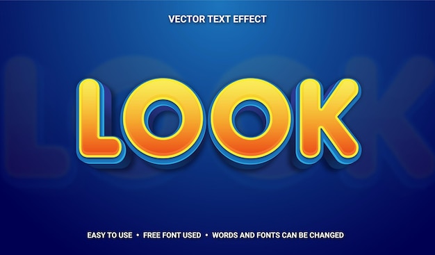 Look editable vector text effect