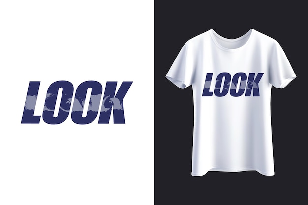 LOOK T-shirt Minimalistisch golfpatroon Grafisch T-shirt