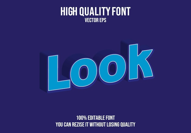 Look text font effect