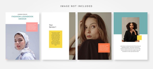 lookbook fashion design template vector