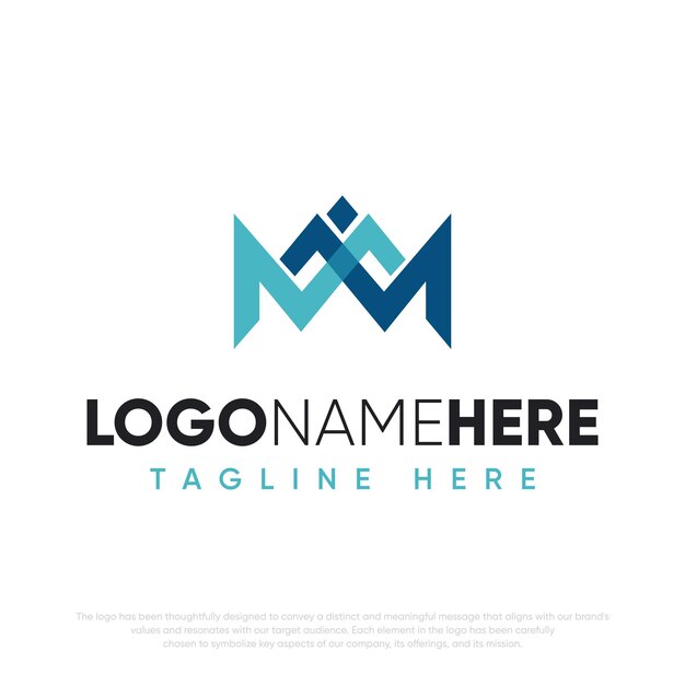 Nmm letter logo creative design with graphic Vector Image