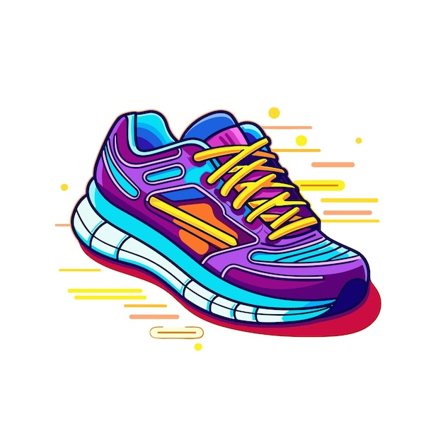 loopschoenen cartoon tshirt ontwerp grafisch illustratie cartoon vector