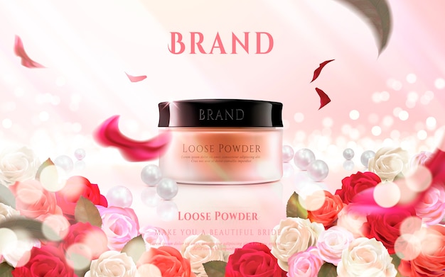 Loose powder ads illustration