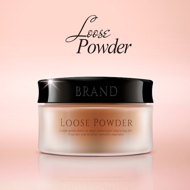 Vector loose powder illustration