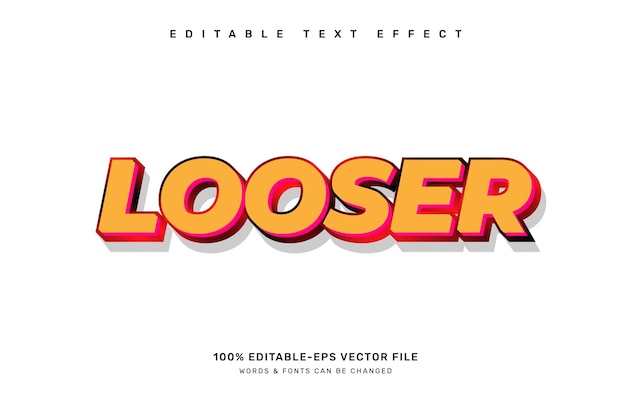 Loosere bewerkbare tekst-effect sjabloon