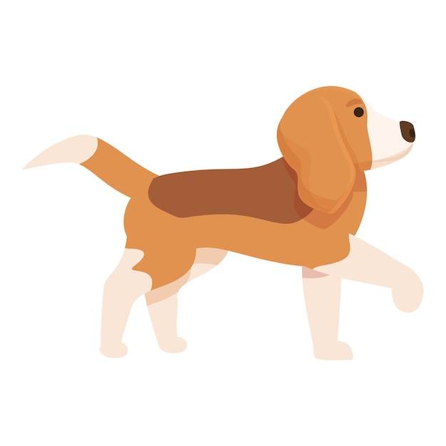 Lopen hond pictogram cartoon vector Canine actie Run dier
