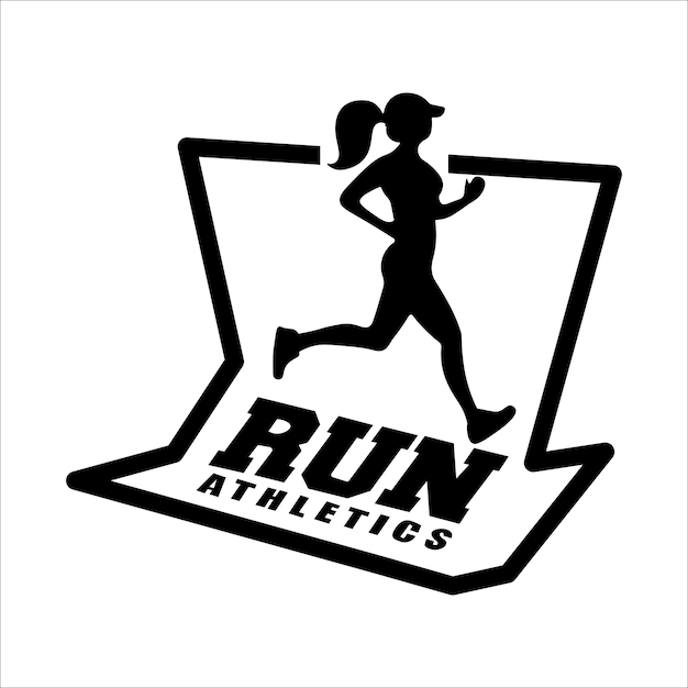 Lopende atleet logo illustratie vector ontwerp