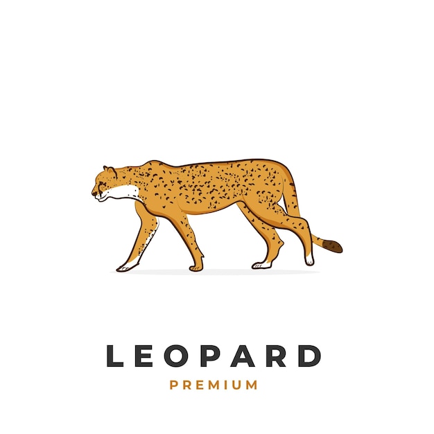 Lopende cheetah vector illustratie logo