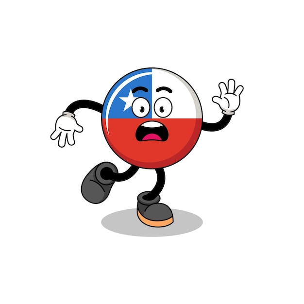 Lopende chili vlag mascotte illustratie