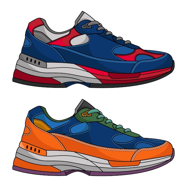 lopende sportschoenen vector