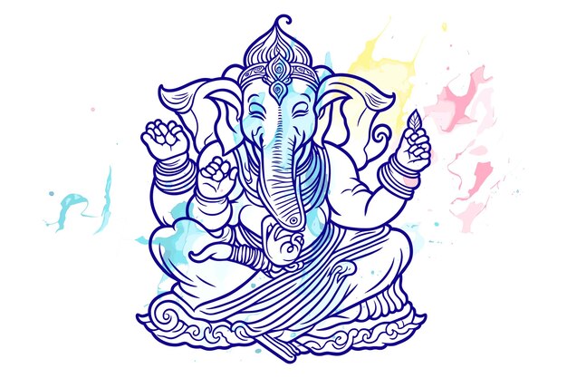 Lord ganesha Indian Ganesh festival ai generated