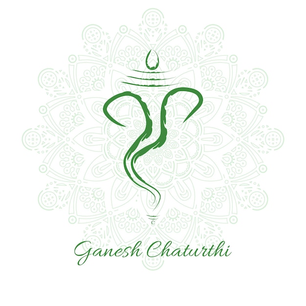 Vector lord ganpati abstracte achtergrond voor ganesh chaturthi festival van india