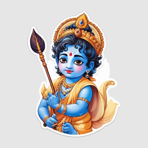 Lord Krisna vector sticker