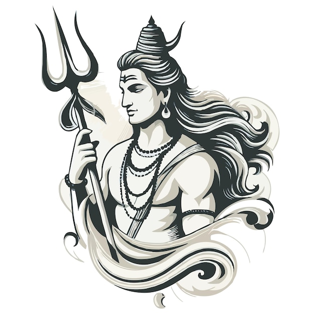 Vector lord mahadev shiv vector