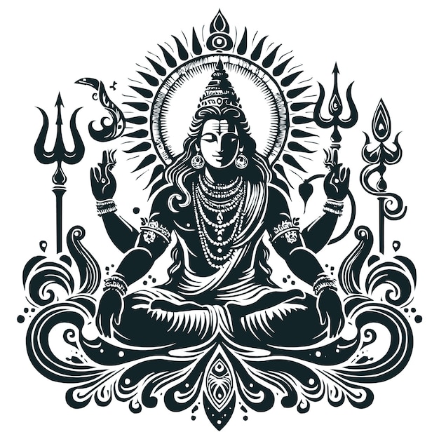 Vector lord mahadev shiv vector