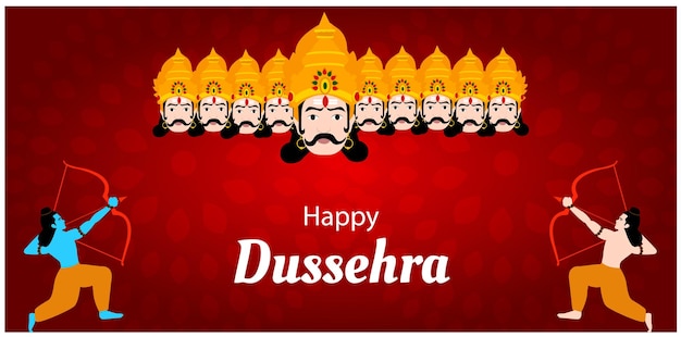 Lord Rama Gelukkig Dussehra Navratri Festival Viering India Vakantie Achtergrond