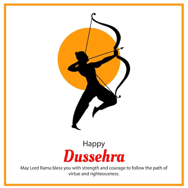 lord rama happy dussehra navratri festival celebration india holiday background