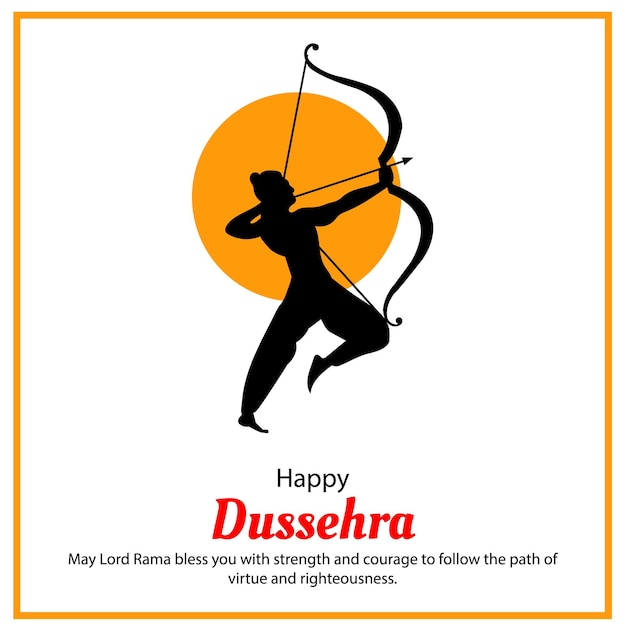 Lord rama happy dussehra navratri festival celebration india holiday background