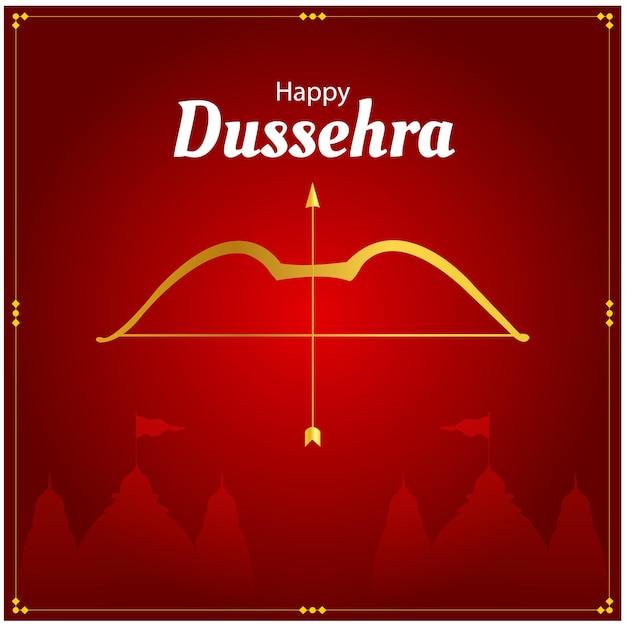 Lord Rama Happy Dussehra Navratri Festival Celebration India Holiday Background