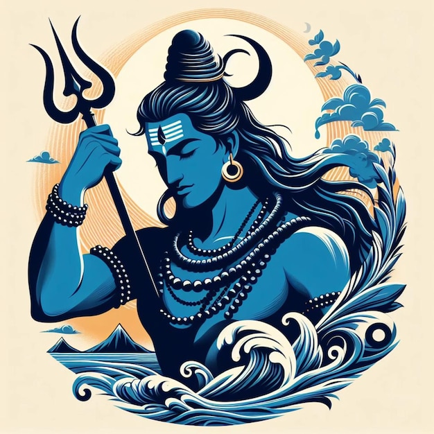 Lord Shiv artistic vector design