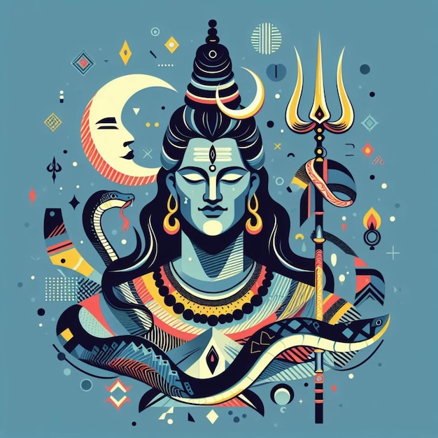 Lord Shiv artistic vector design