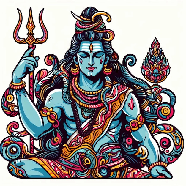 Lord Shiv artistiek vectorontwerp