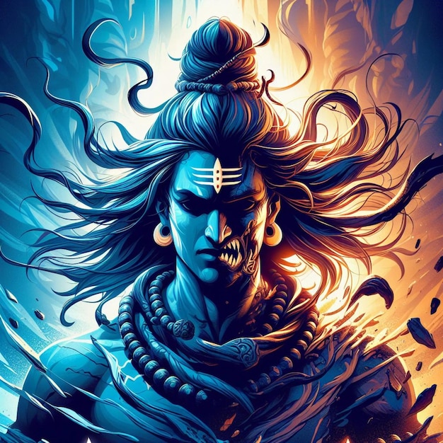 Lord Shiv Tandav artistic vector design