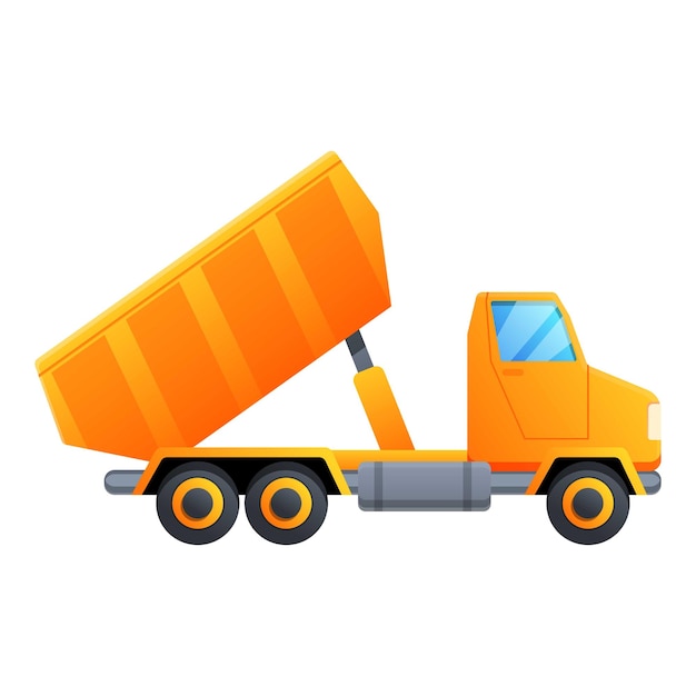 Vector lorry truck icon cartoon of lorry truck vector icon for web design isolated on white background