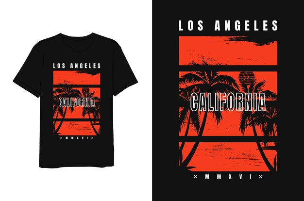 Premium Vector | Los angeles california, tropical t shirt.