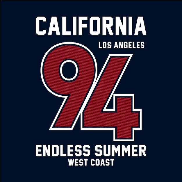 Los angeles california typography for design clothes graphics for print product number tshirt