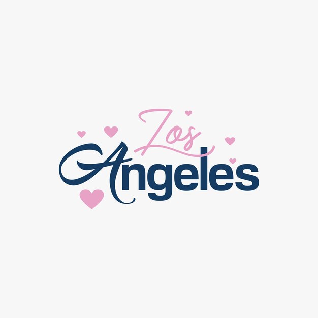 LOS ANGELES 여자 그래픽 티셔츠 벡터 디자인 등