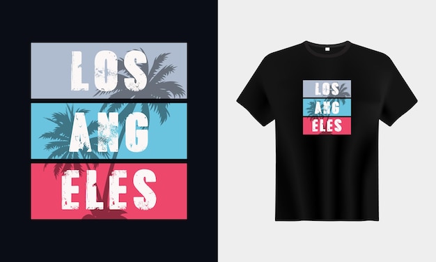 로스앤젤레스 그래픽 타이포그래피 티셔츠 디자인