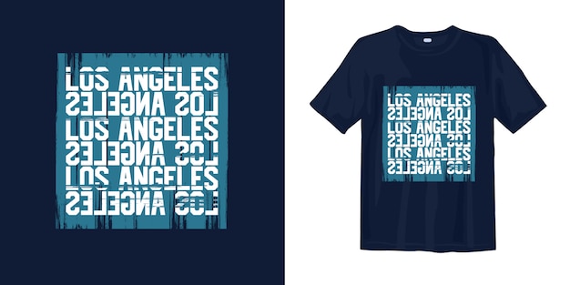 Лос-Анджелес графическая типография футболка