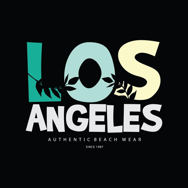 Vector los angeles illustration typography perfect for t shirt design